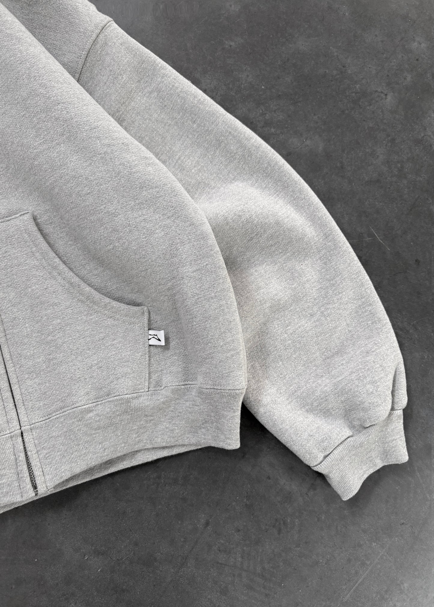 ZIP-UP HOODIE - HEATHER GREY