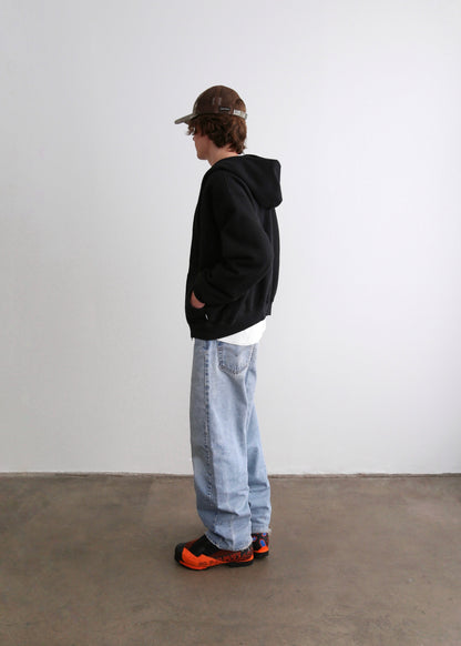 ZIP-UP HOODIE - BLACK